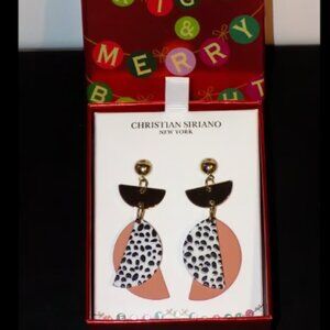 New Christian Siriano New York Merry & Bright Fun Retro Dangle Earrings